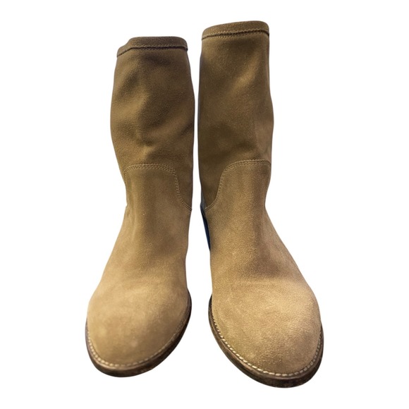 AGL Brown Suede Block Heel Ankle Boots Women\'s Size 38 Made in Italy